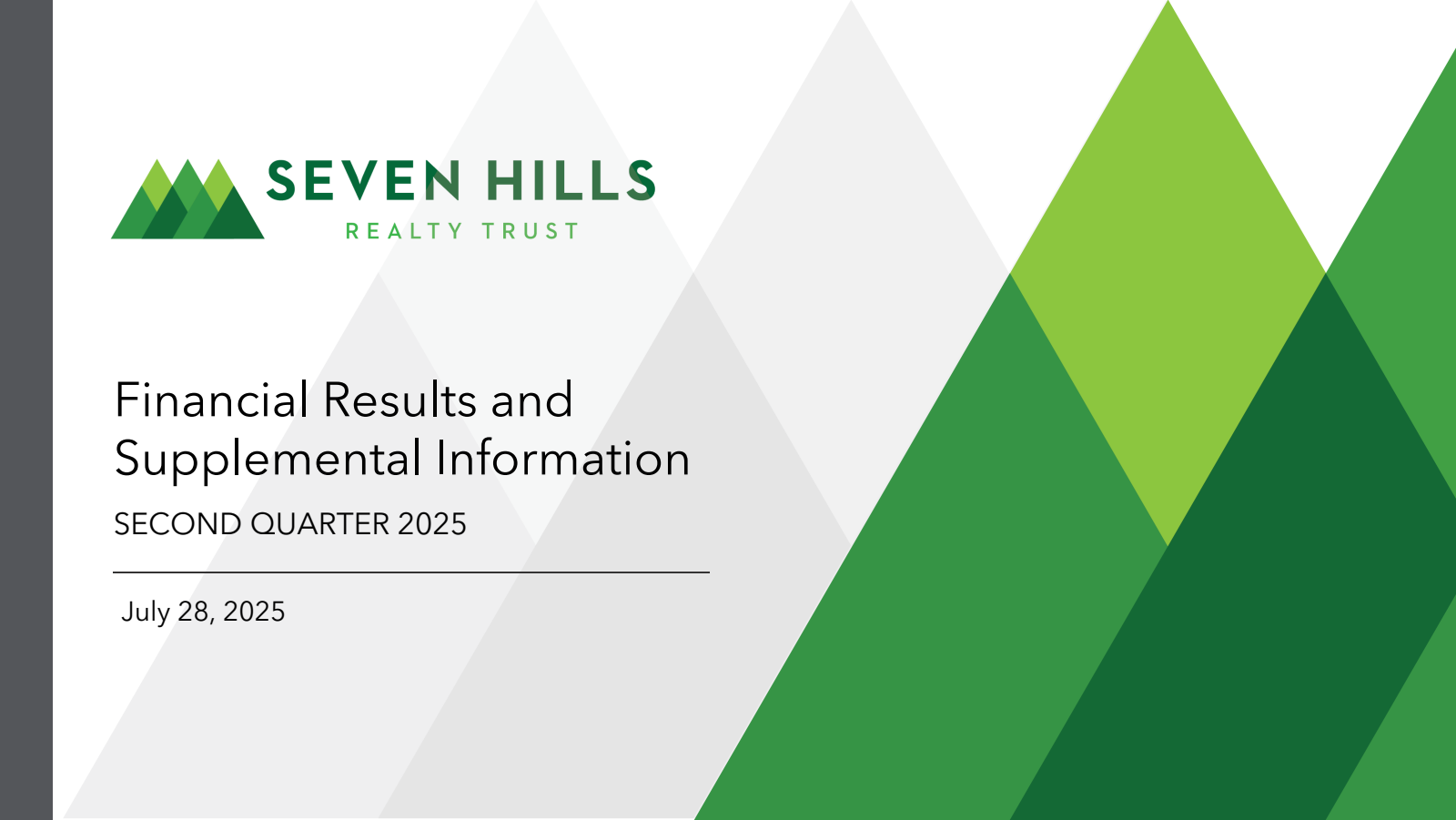 Seven Hills Realty Trust's Q2 2025 Slide Deck