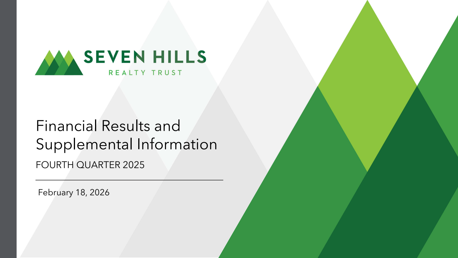 Seven Hills Realty Trust's Q4 2025 Slide Deck