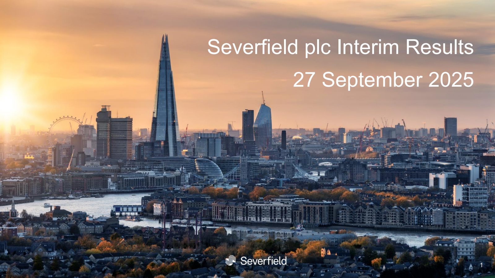 Severfield's H1 2026 Slide Deck