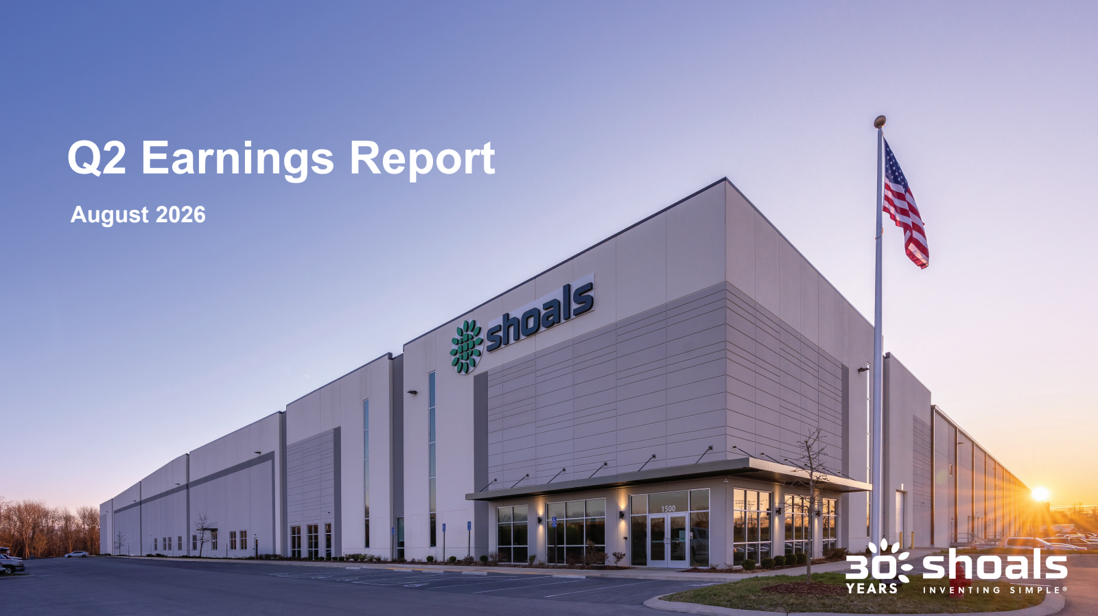 Shoals Technologies Group's Q2 2026 Slide Deck