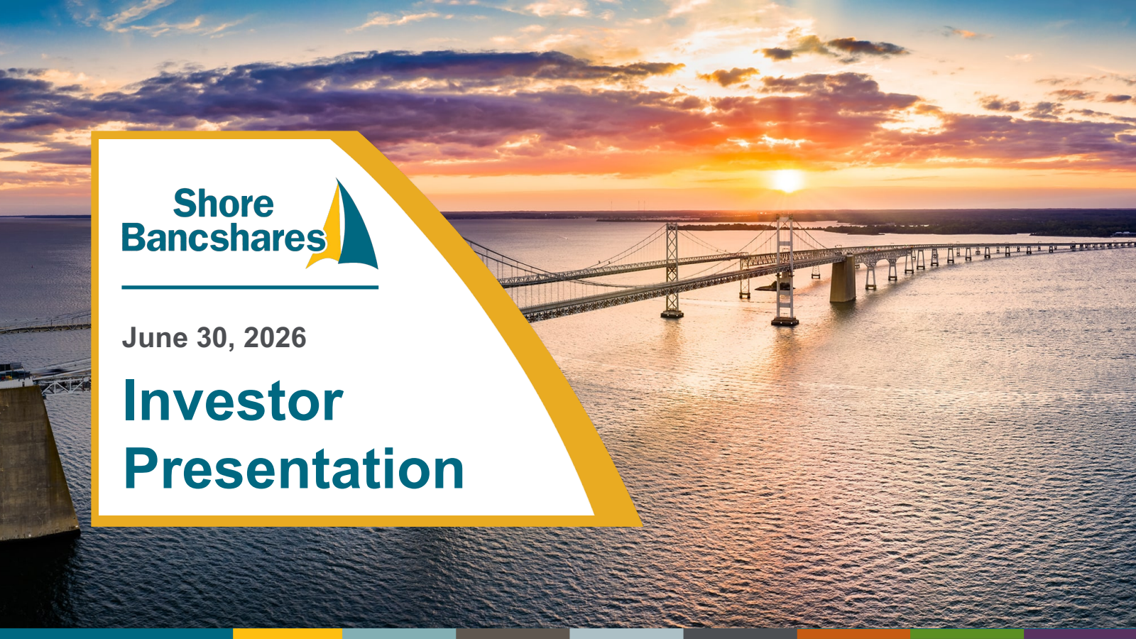 Shore Bancshares' Q2 2026 Slide Deck
