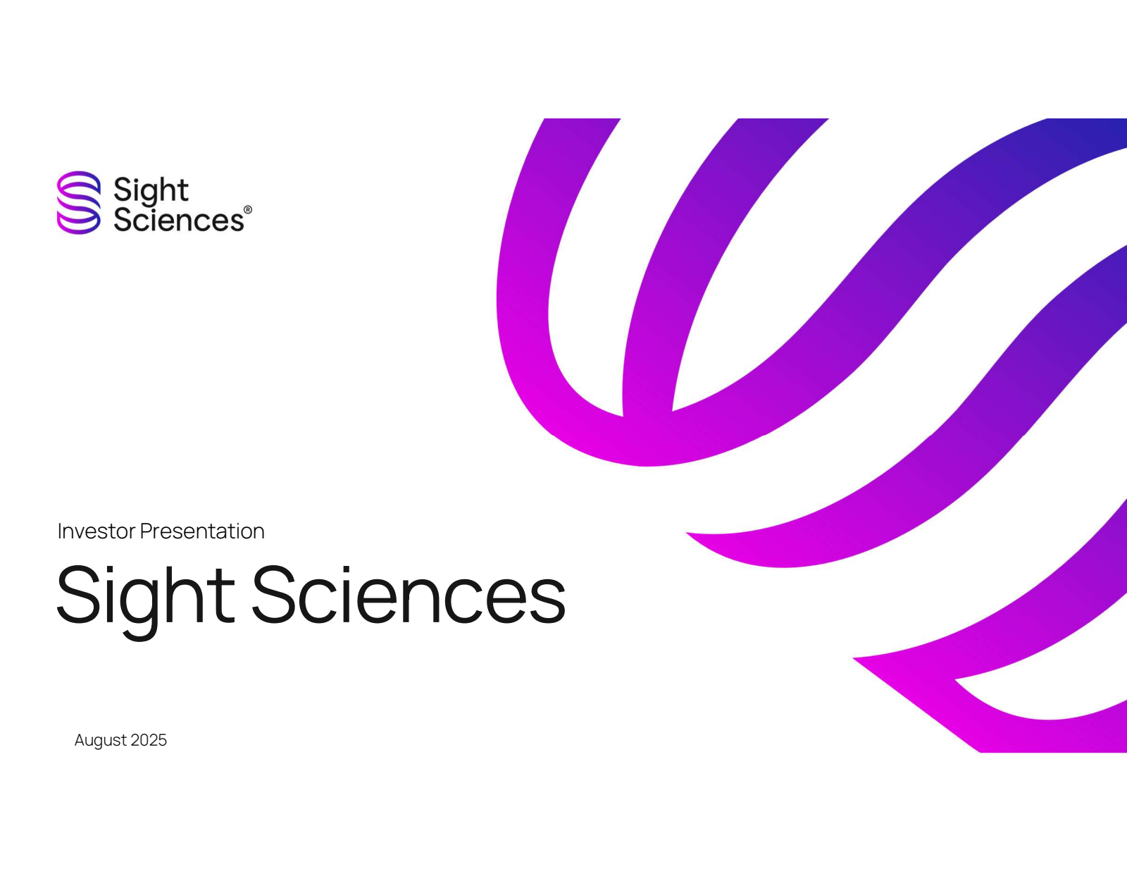 Sight Sciences' Q2 2025 Slide Deck