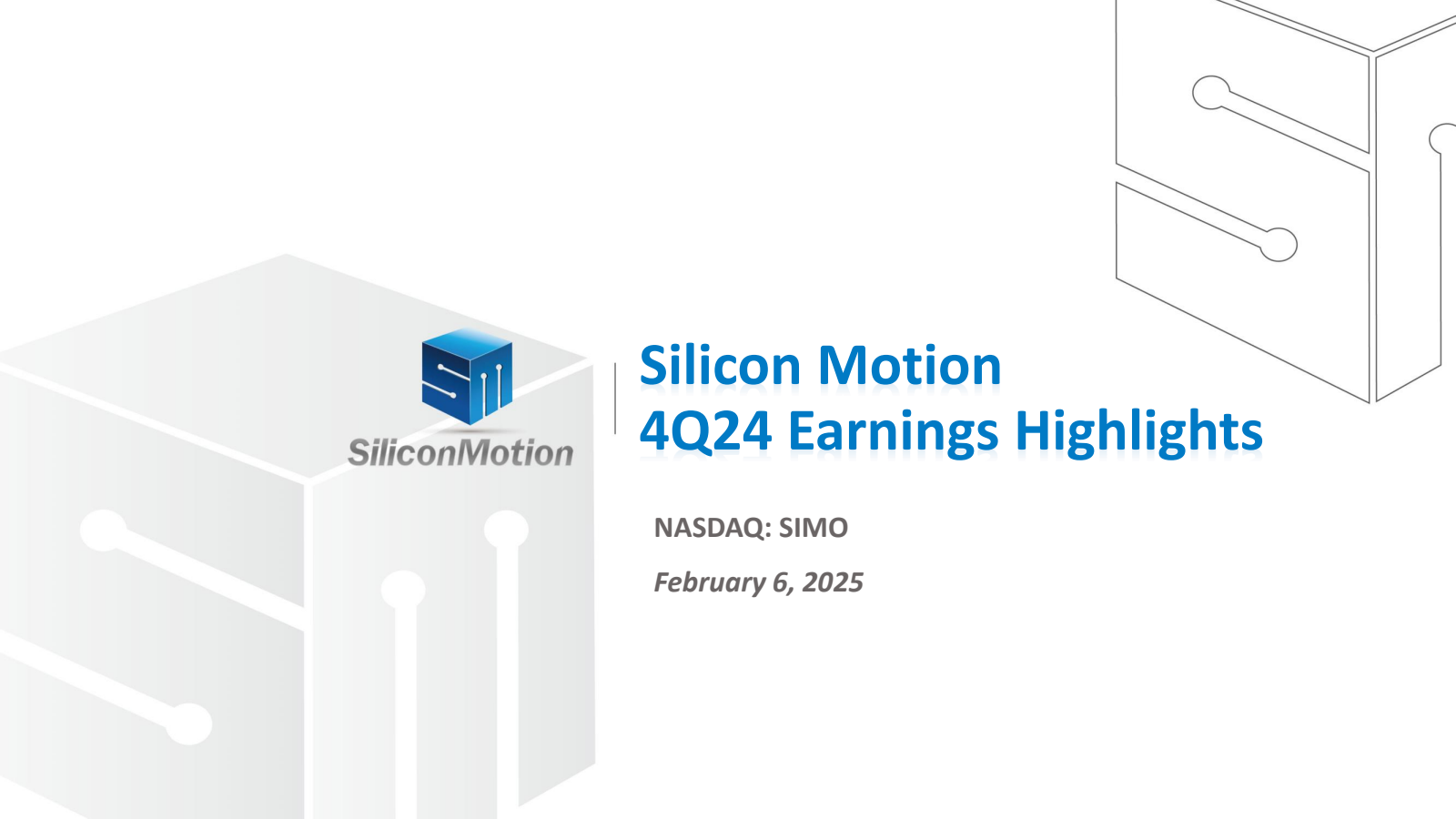 Silicon Motion Technology's Q4 2024 Slide Deck
