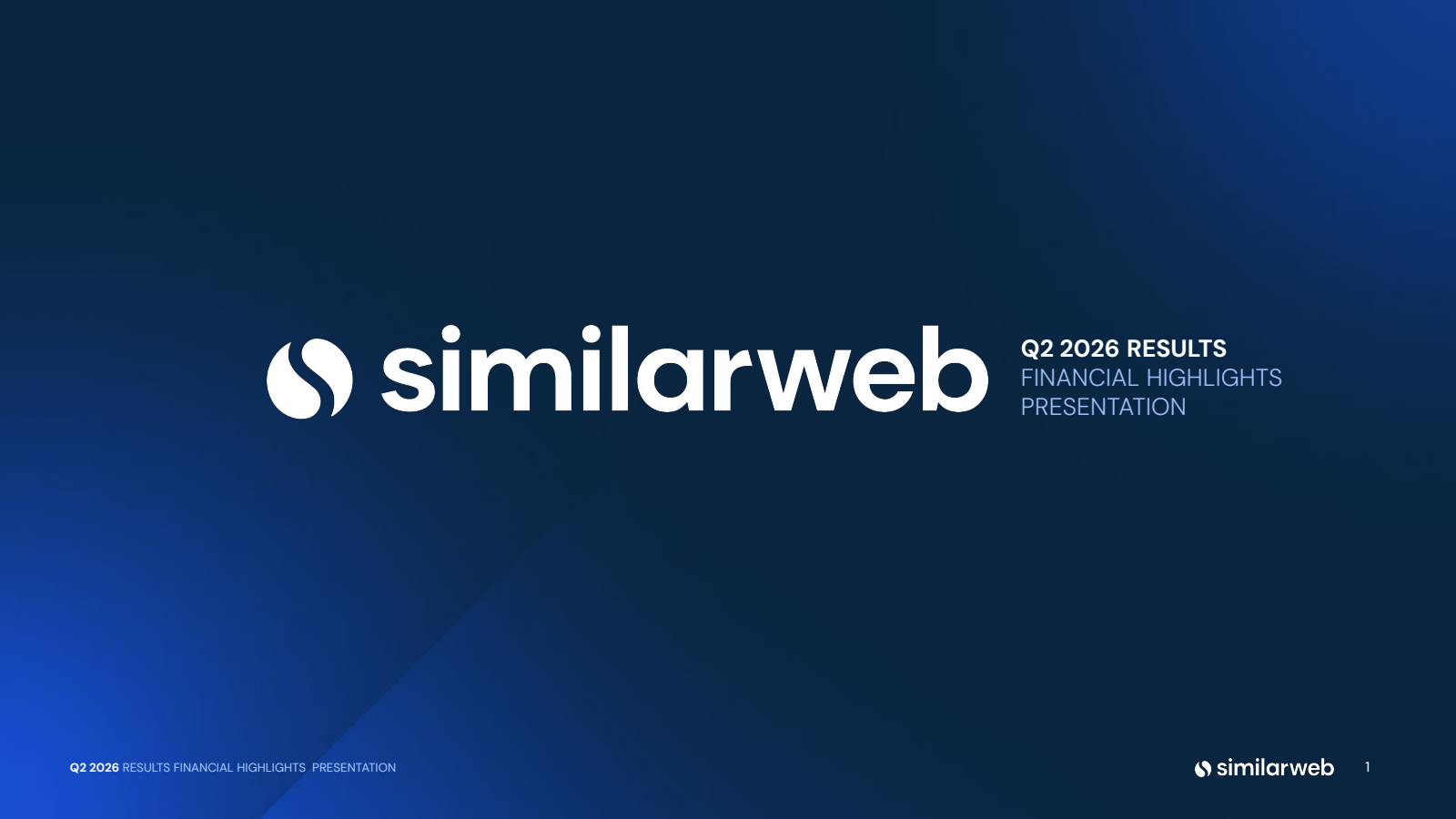Similarweb's Q2 2026 Slide Deck