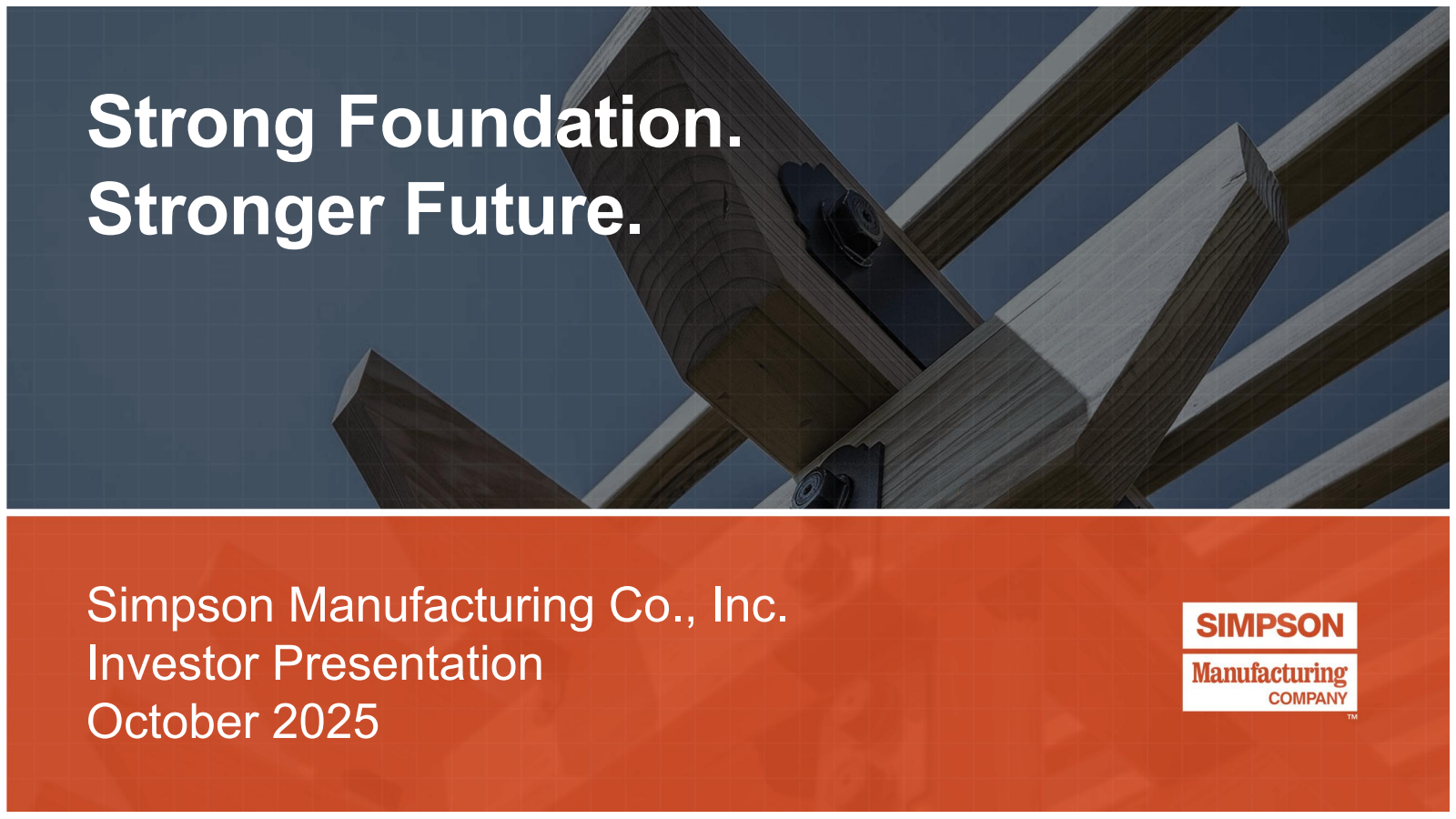 Simpson Manufacturing's Q3 2025 Slide Deck