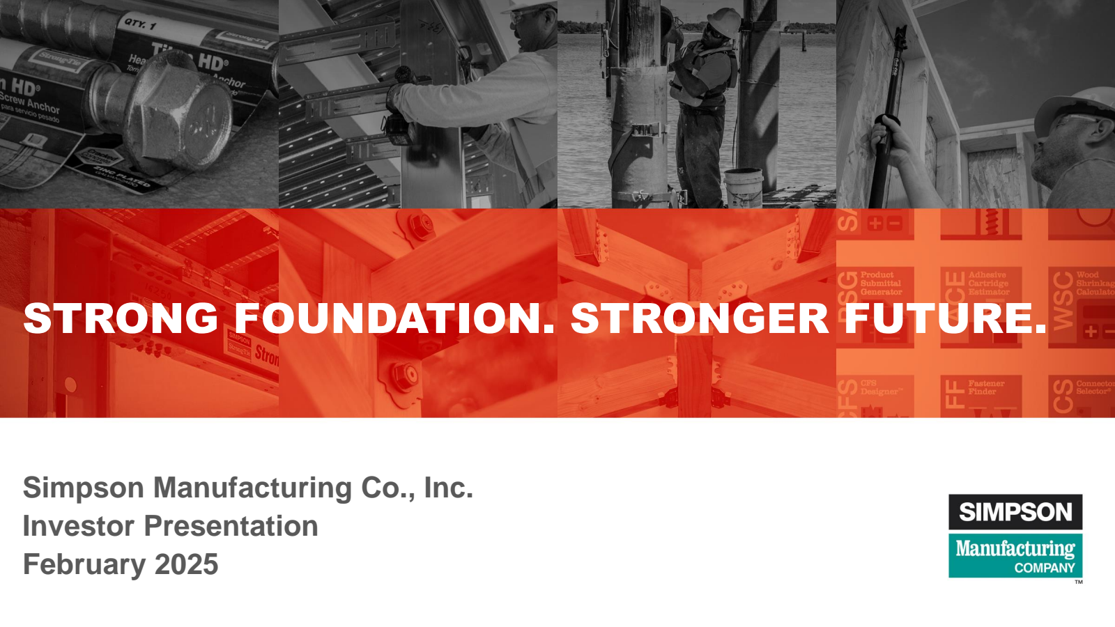 Simpson Manufacturing's Q4 2024 Slide Deck