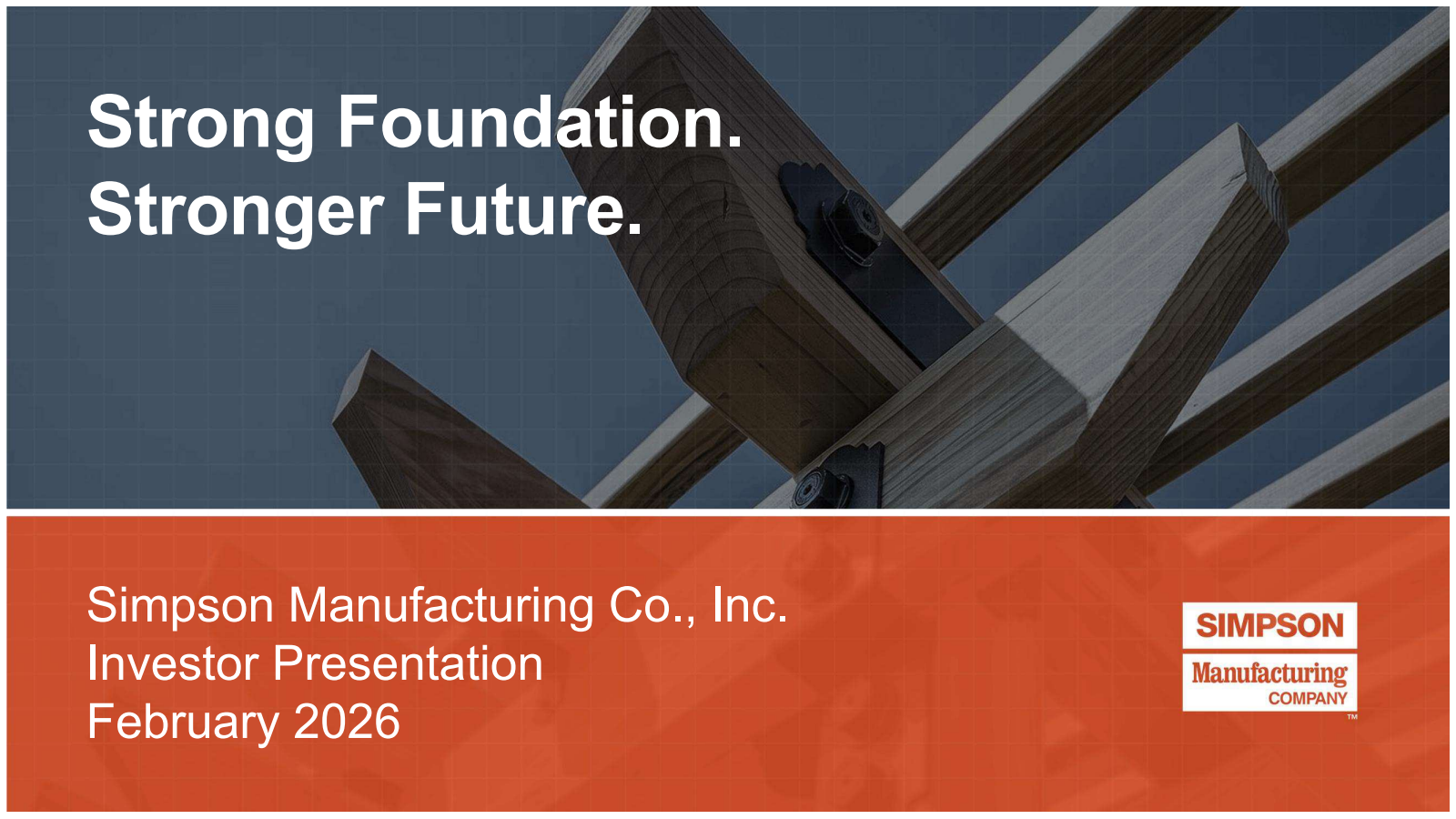 Simpson Manufacturing's Q4 2025 Slide Deck