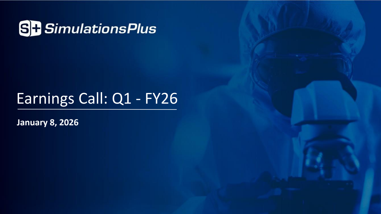 Simulations Plus' Q1 2026 Slide Deck
