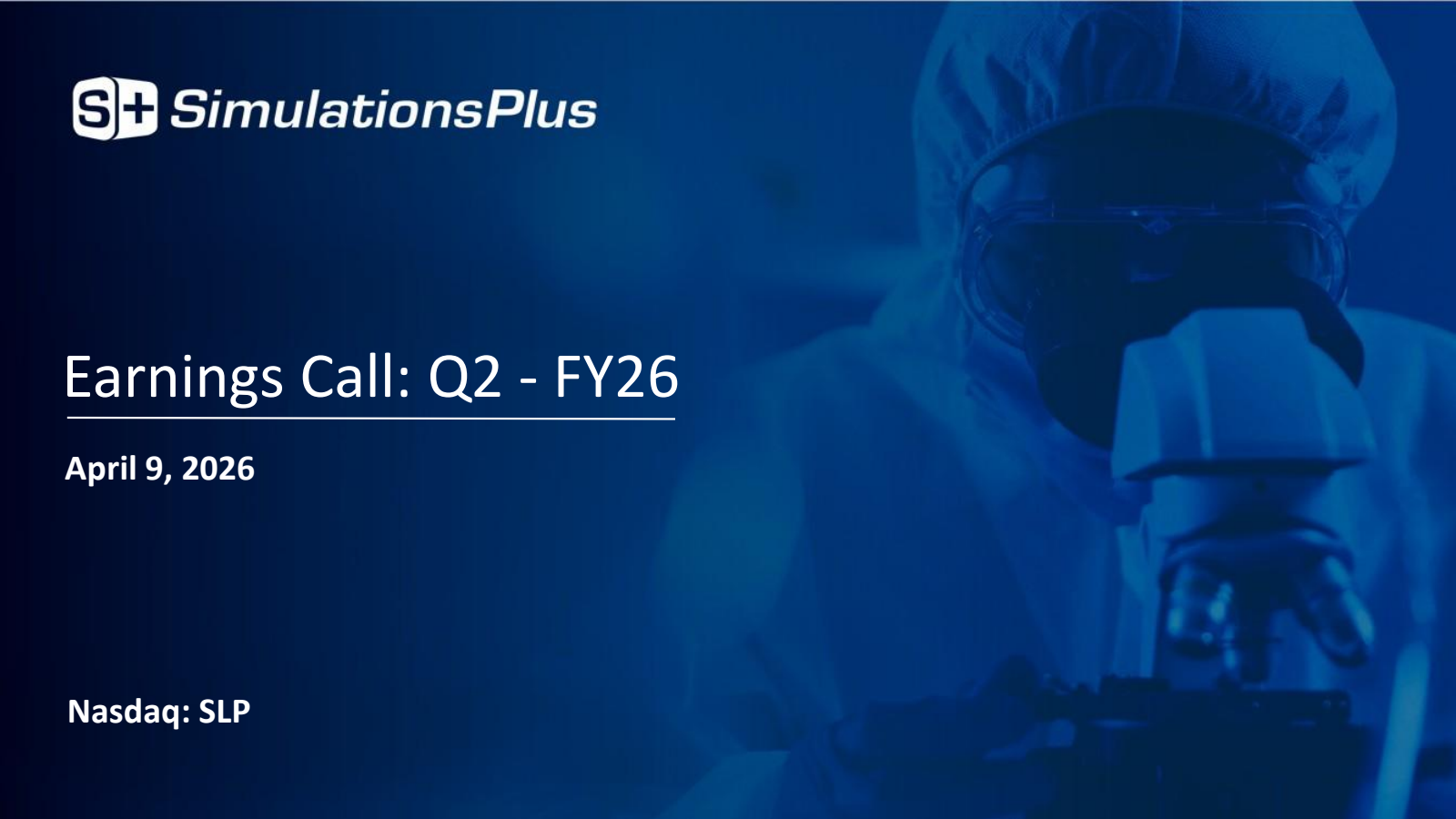 Simulations Plus' Q2 2026 Slide Deck