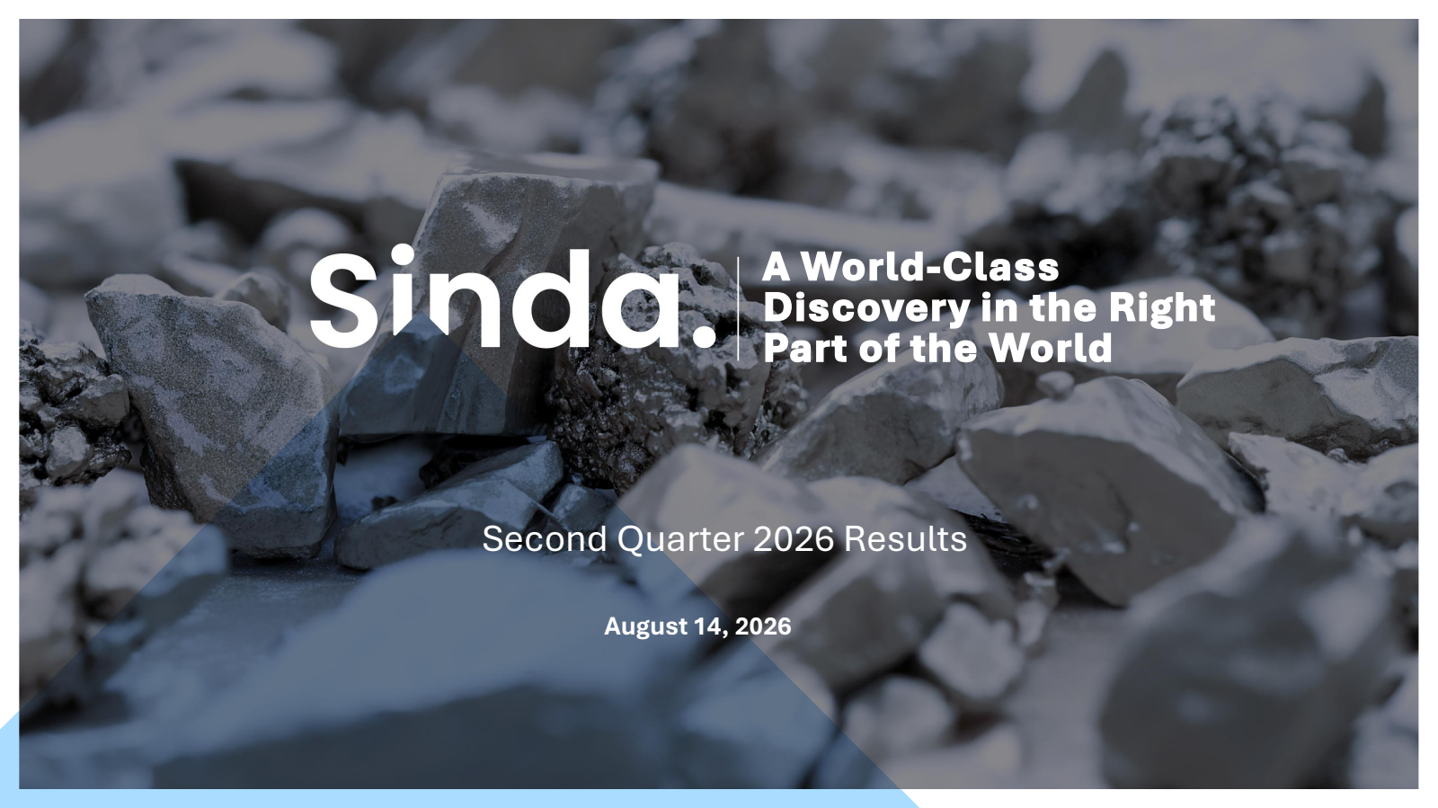 Sinda's Q2 2026 Slide Deck