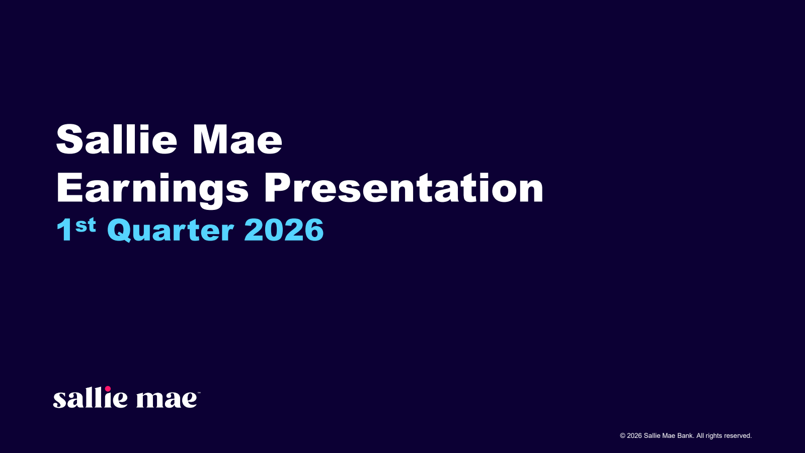 SLM's Q1 2026 Slide Deck