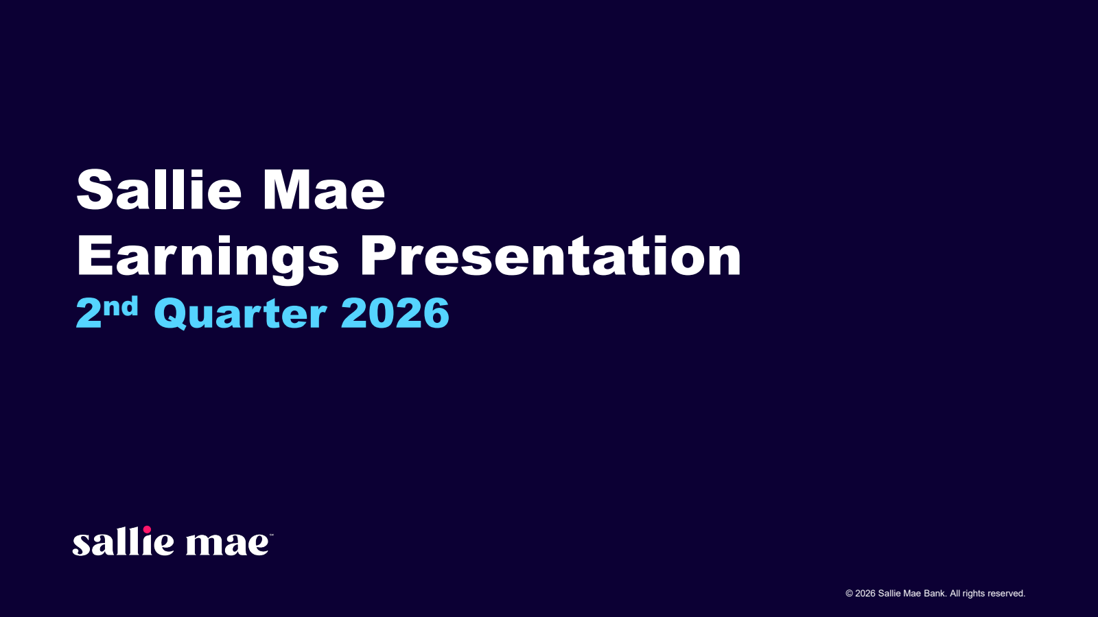 SLM's Q2 2026 Slide Deck