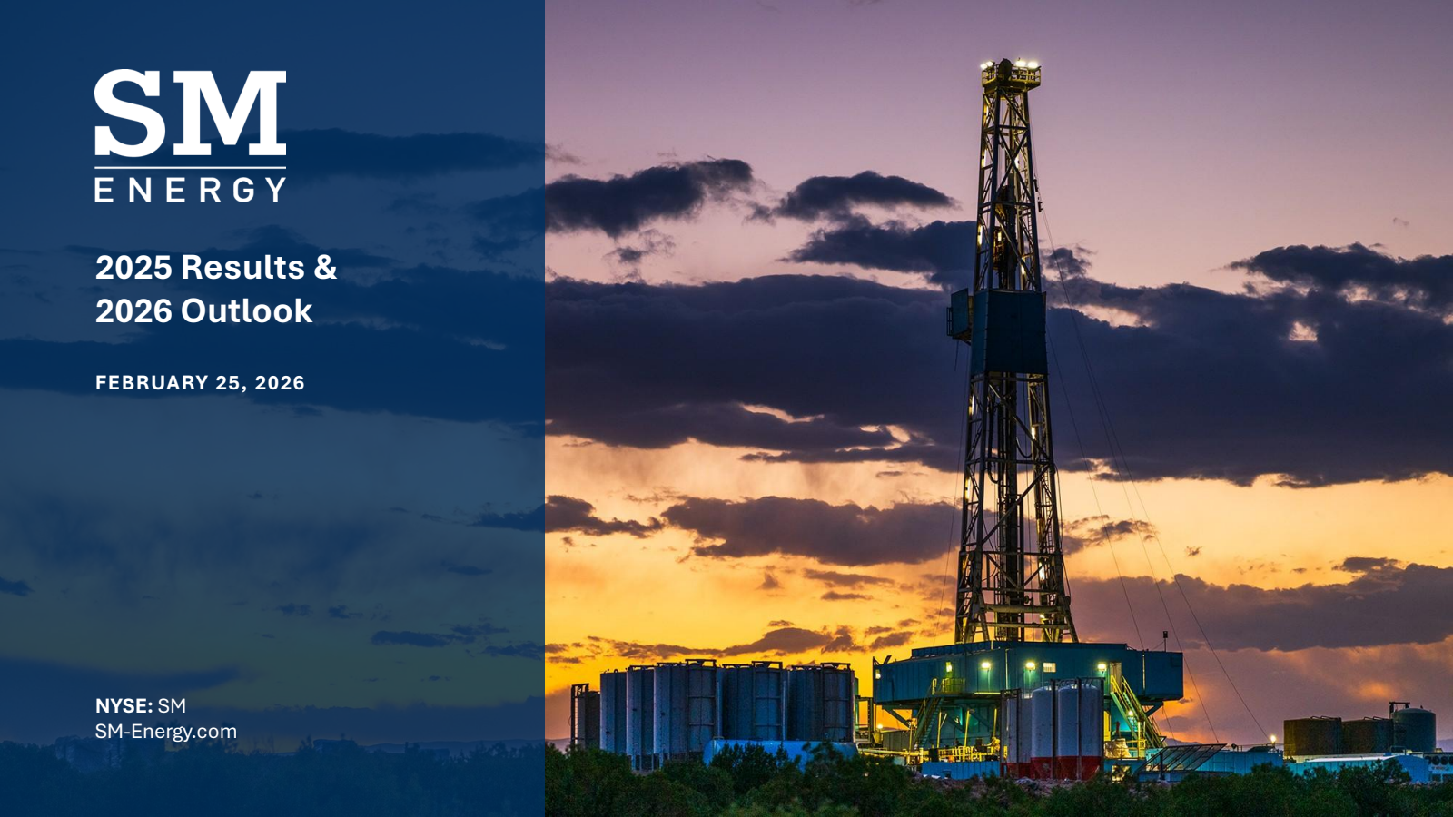 SM Energy's Q4 2025 Slide Deck