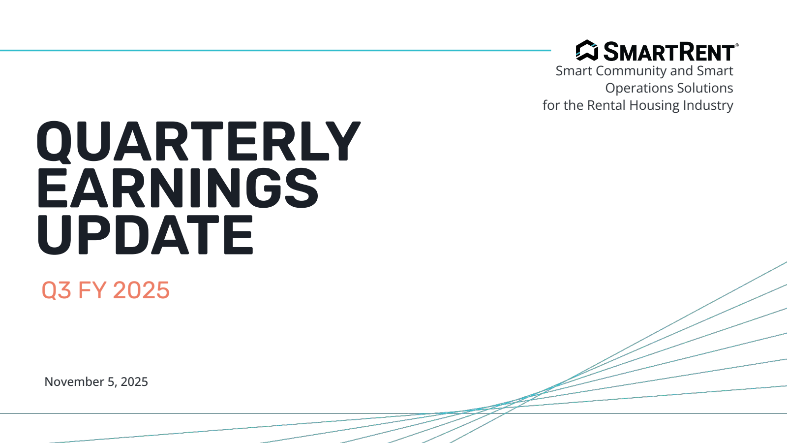 SmartRent's Q3 2025 Slide Deck