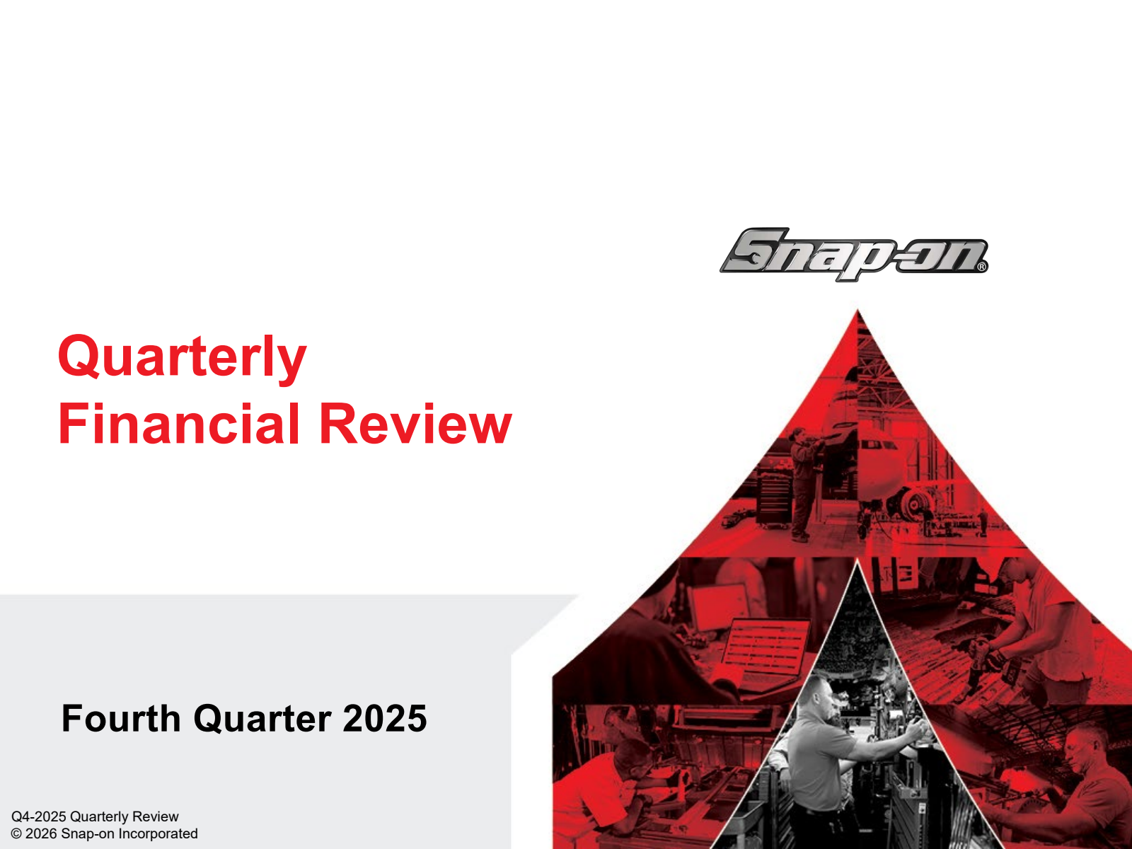 Snap-On's Q4 2025 Slide Deck