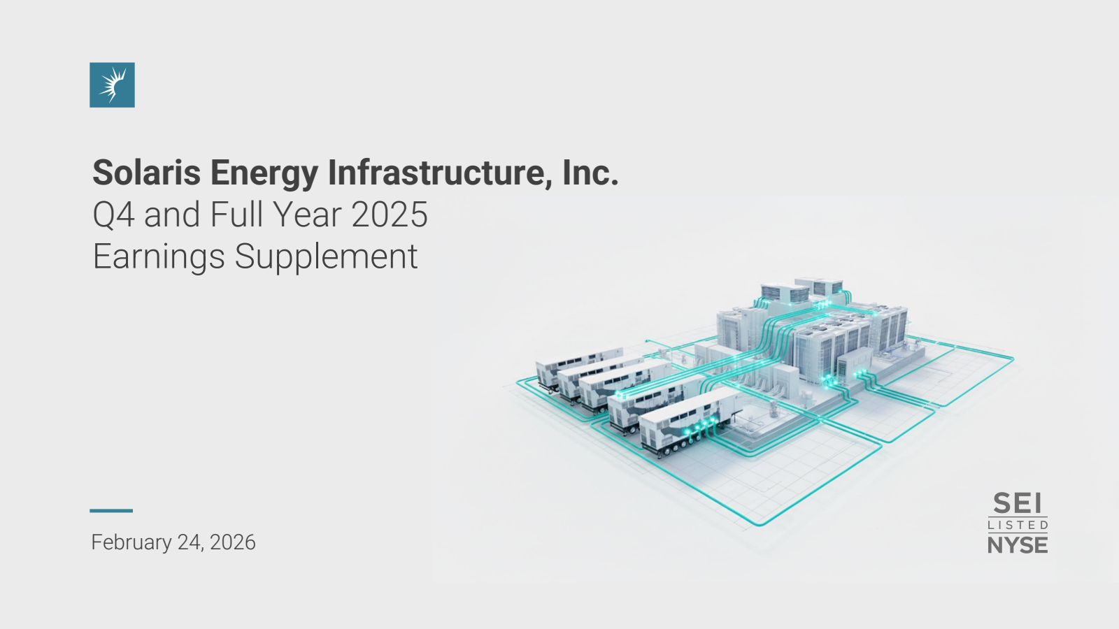 Solaris Energy Infrastructure's Q4 2025 Slide Deck
