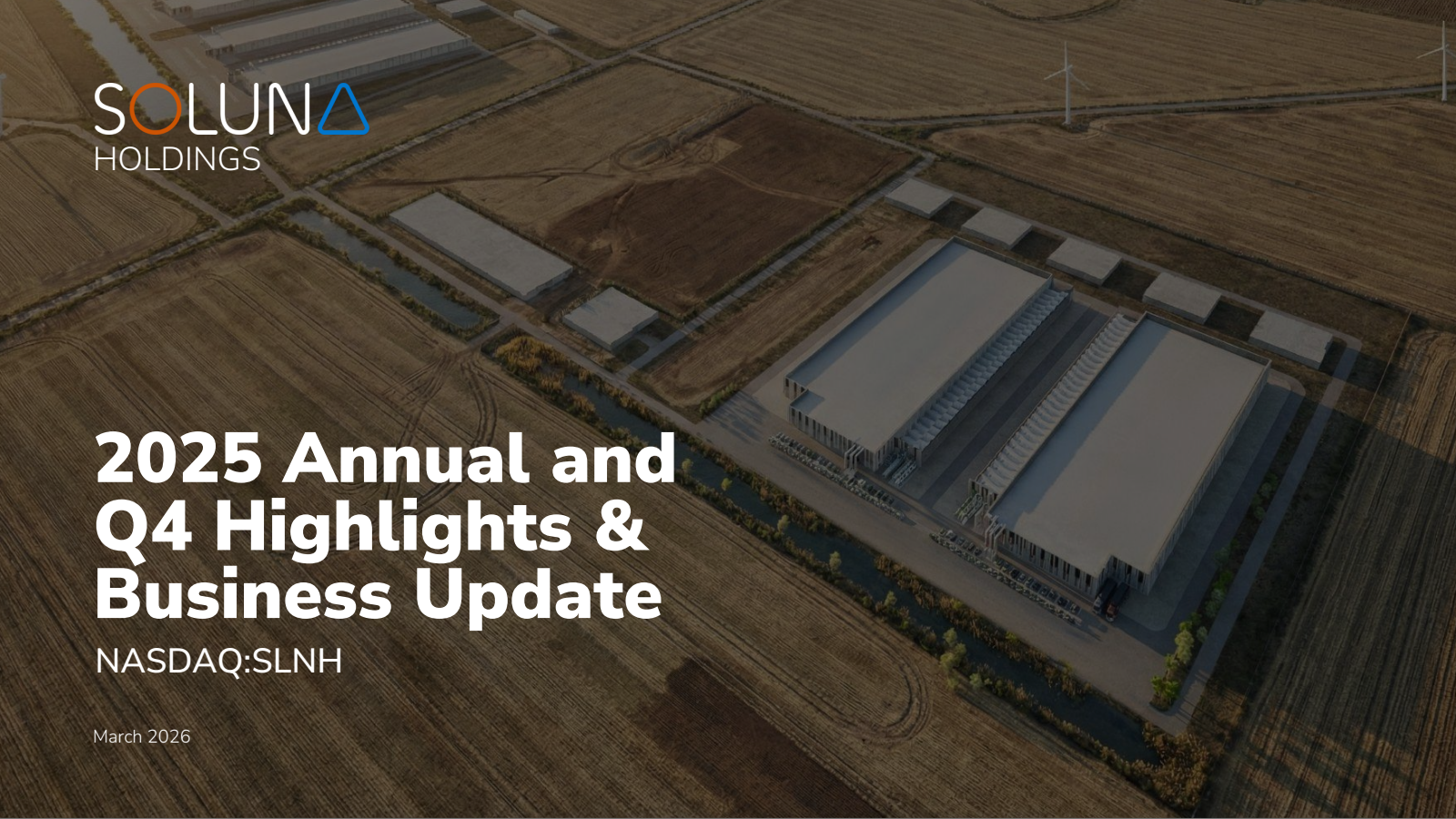 Soluna's Q4 2025 Slide Deck