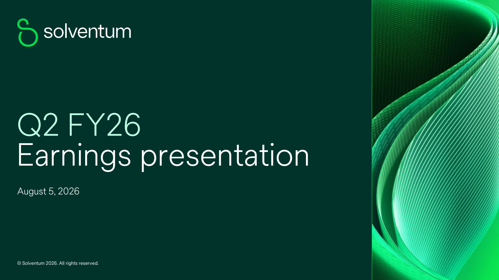Solventum's Q2 2026 Slide Deck