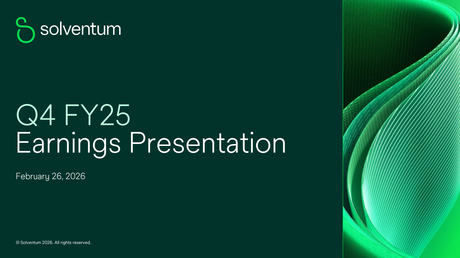 Solventum's Q4 2025 Slide Deck