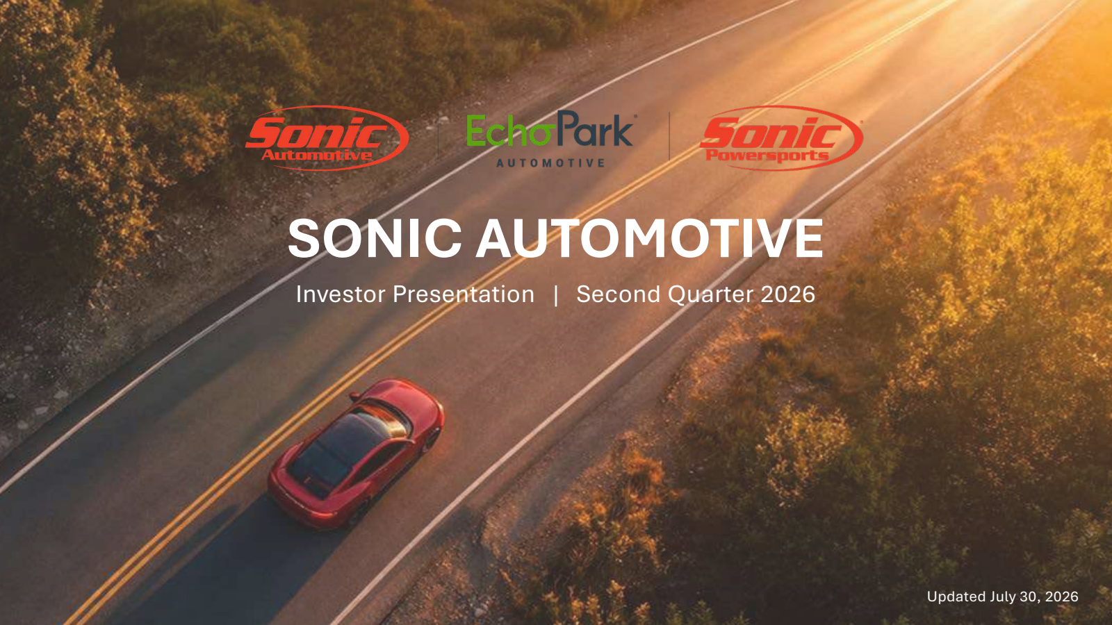 Sonic Automotive's Q2 2026 Slide Deck