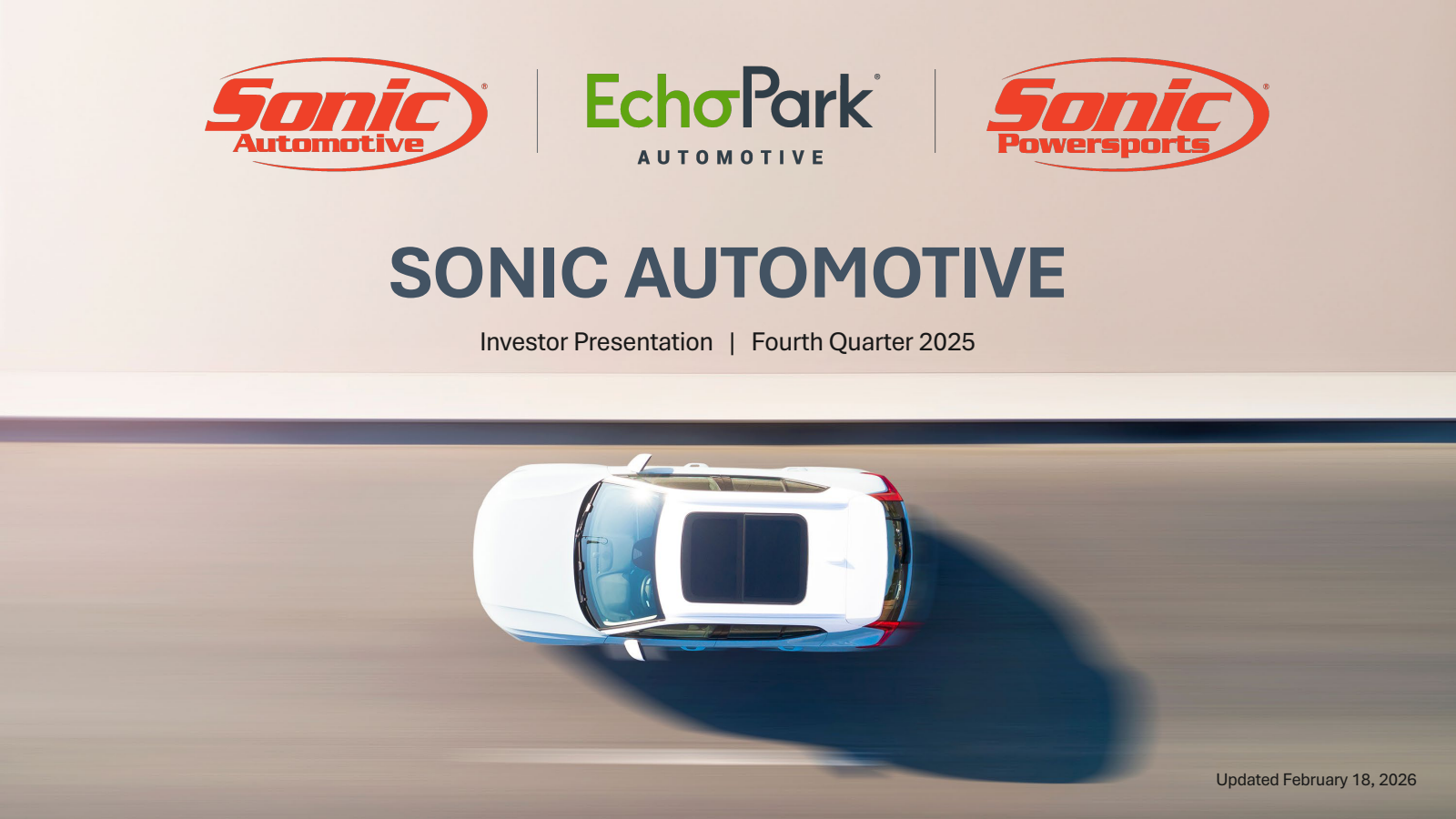 Sonic Automotive's Q4 2025 Slide Deck