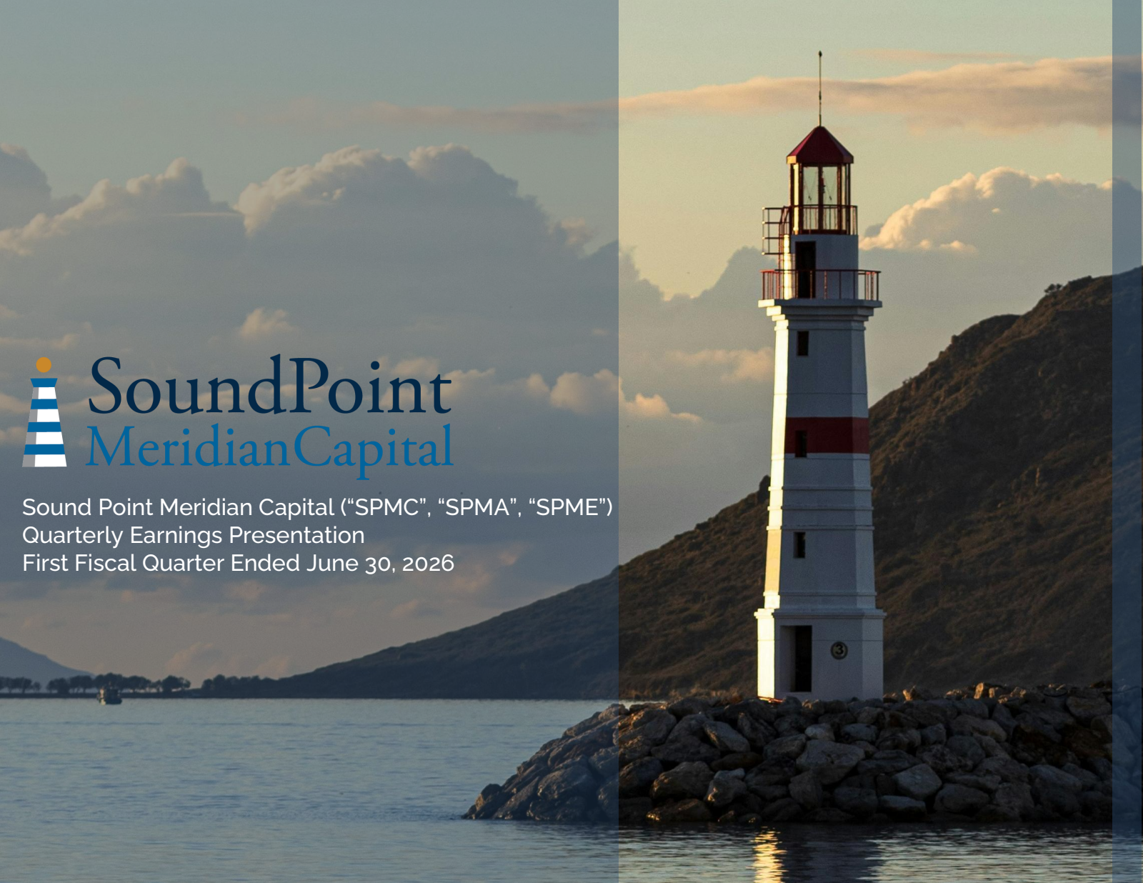Sound Point Meridian Capital's Q1 26/27 Slide Deck