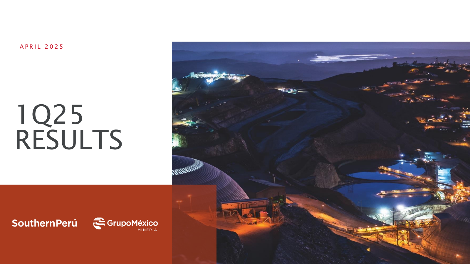 Southern Copper's Q1 2025 Slide Deck