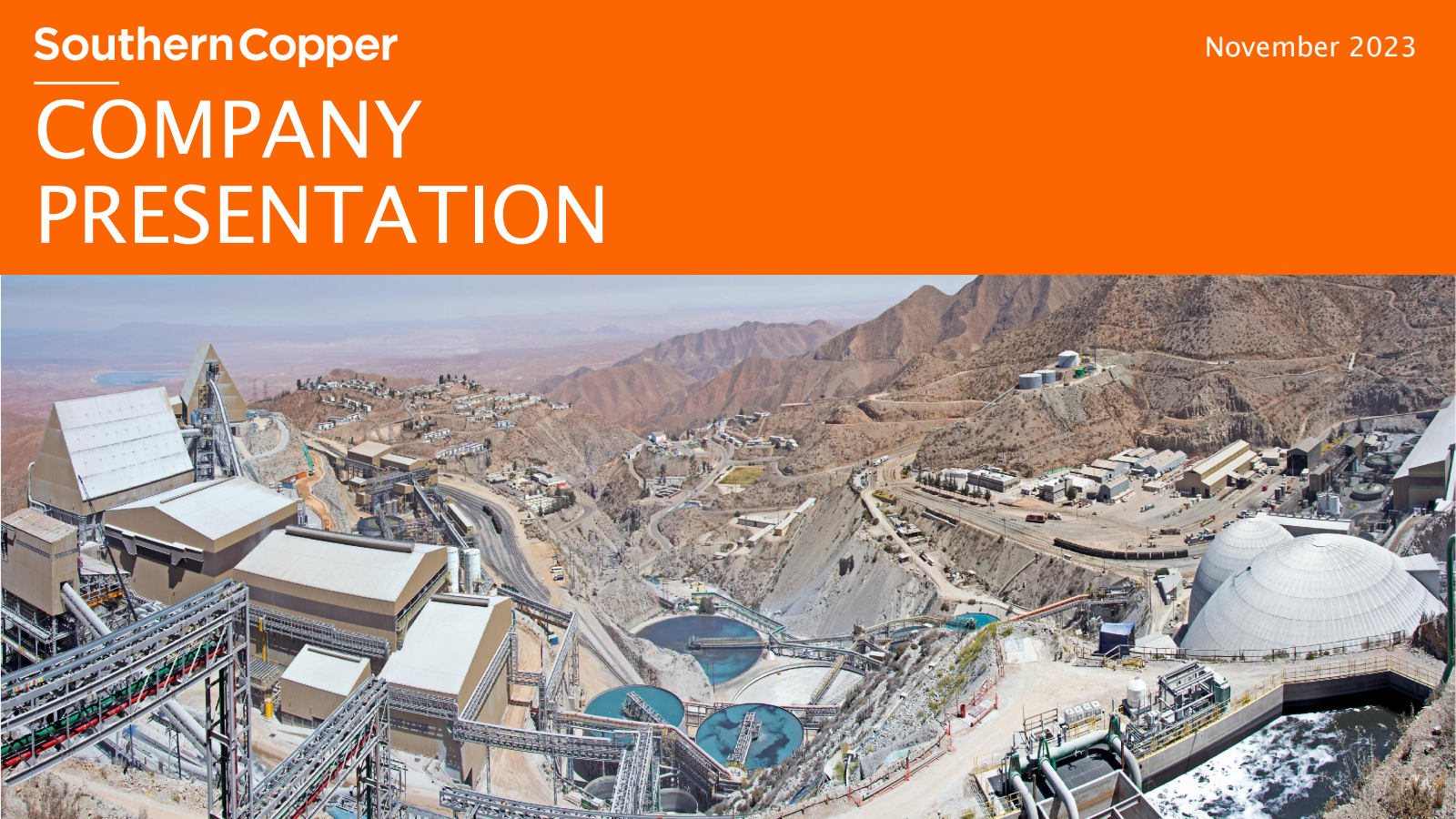 Southern Copper's Q3 2023 Slide Deck