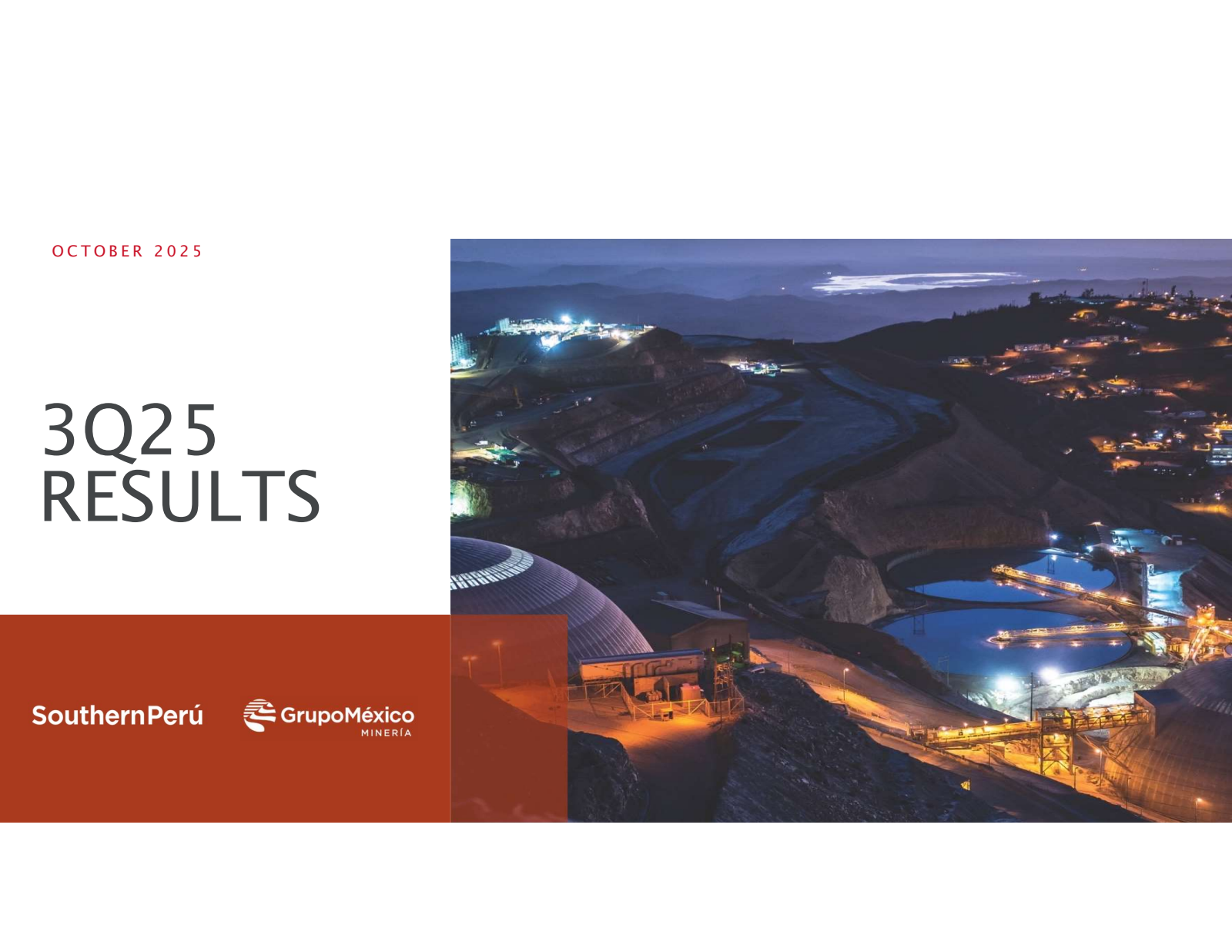 Southern Copper's Q3 2025 Slide Deck