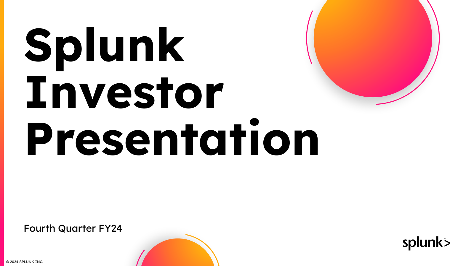 Splunk's Q4 2024 Slide Deck