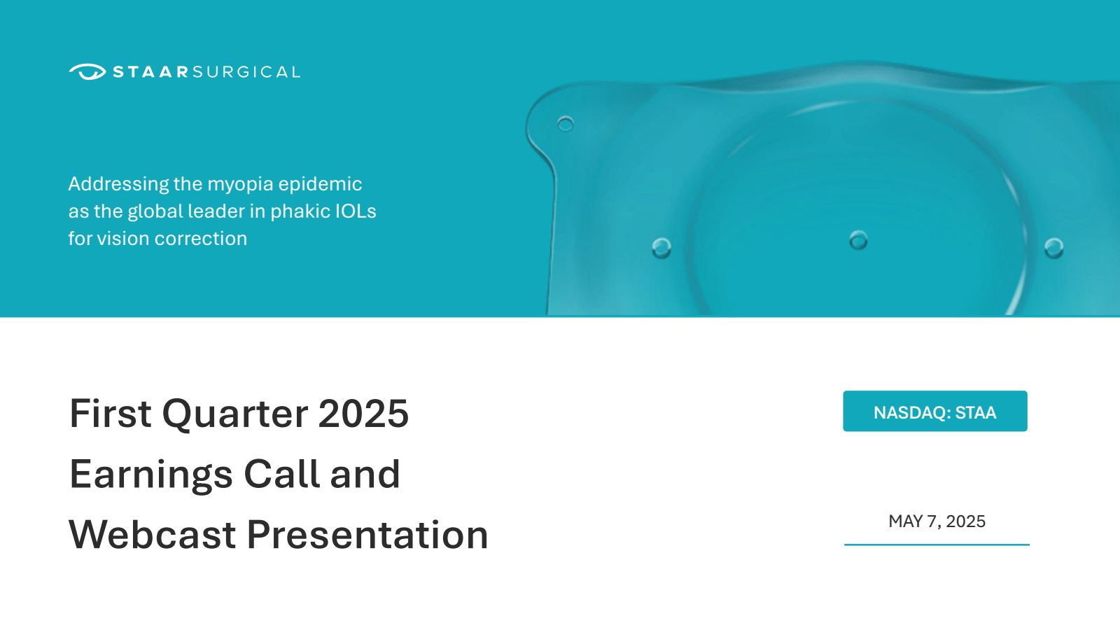 STAAR Surgical's Q1 2025 Slide Deck