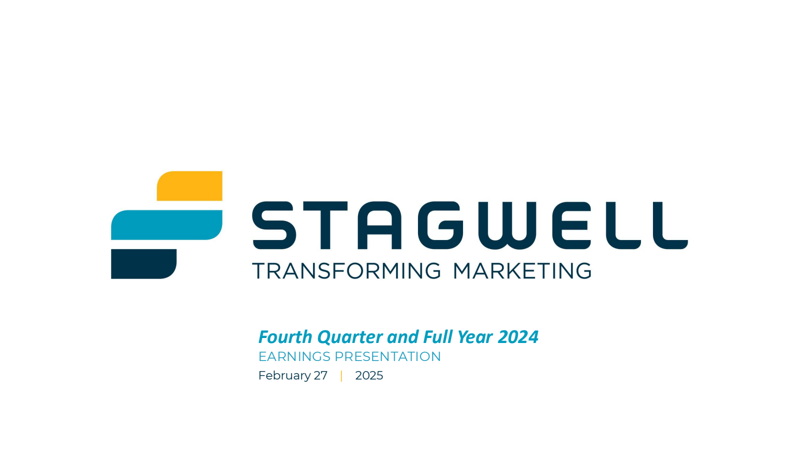 Stagwell's Q4 2024 Slide Deck