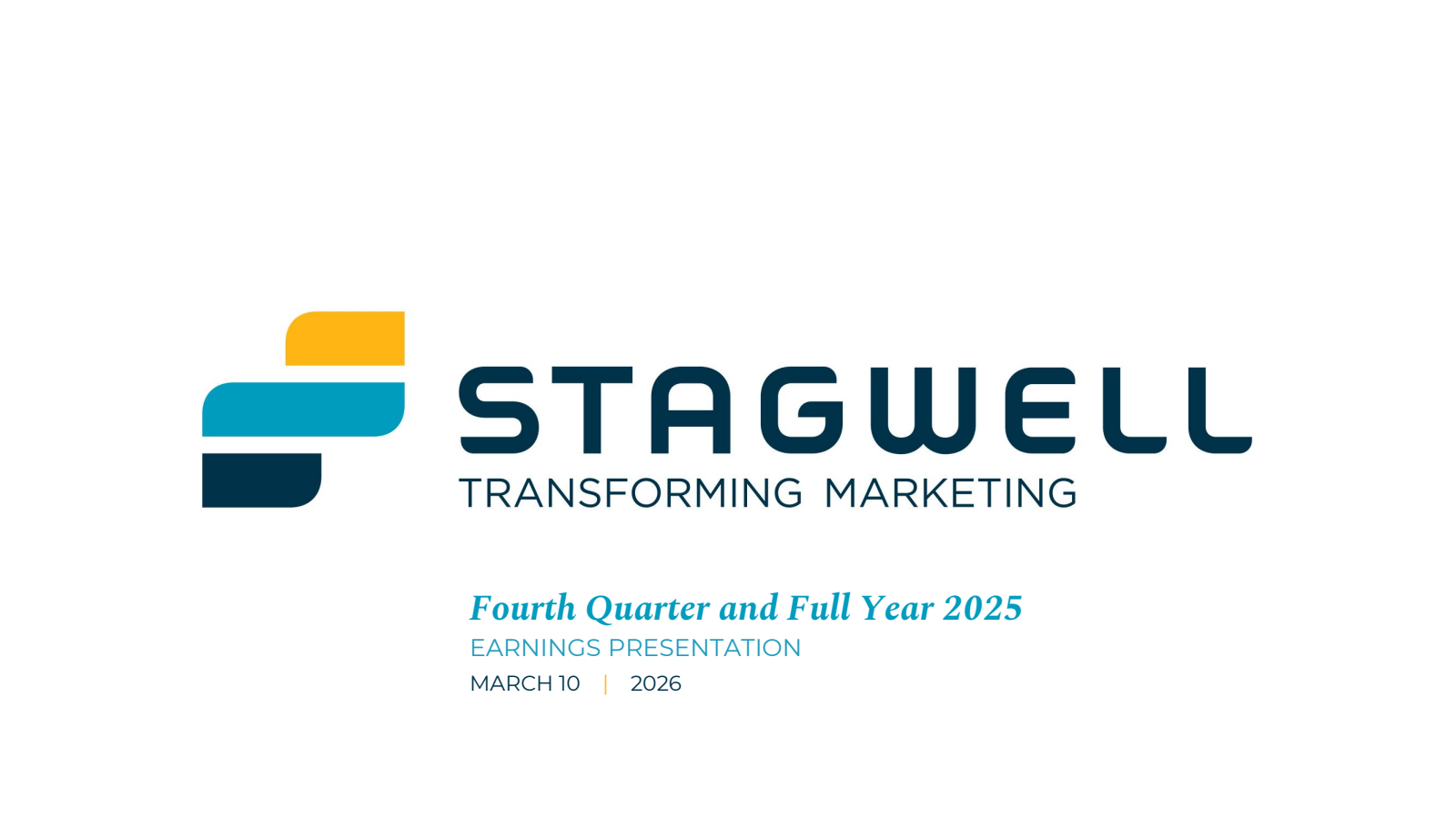 Stagwell's Q4 2025 Slide Deck
