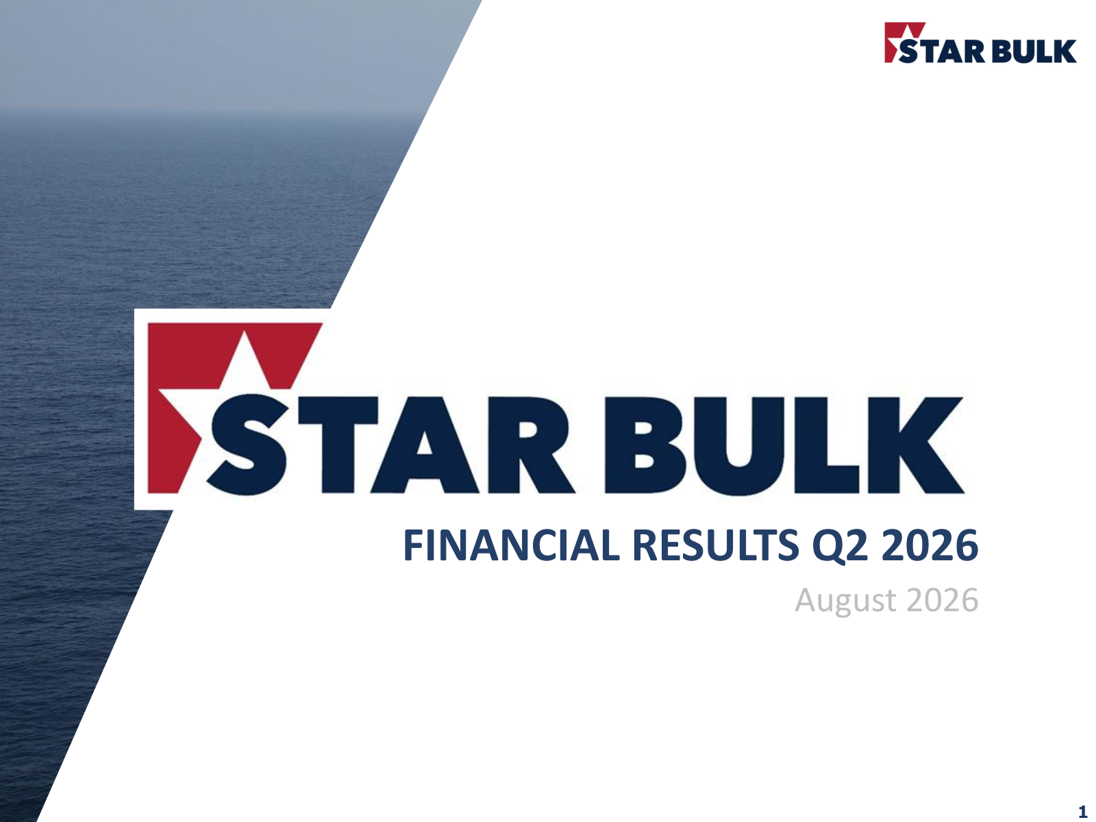 Star Bulk Carriers' Q2 2026 Slide Deck