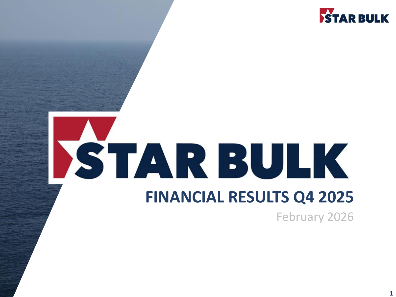 Star Bulk Carriers' Q4 2025 Slide Deck