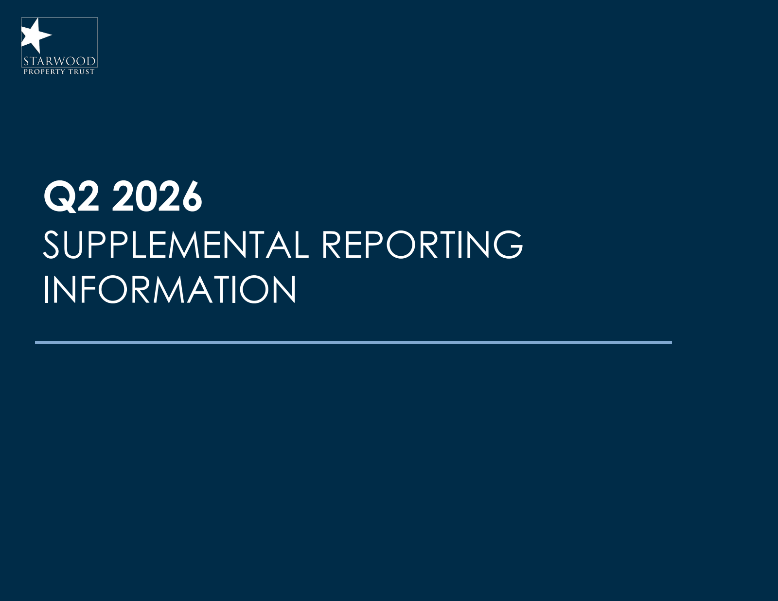 Starwood Property Trust's Q2 2026 Slide Deck