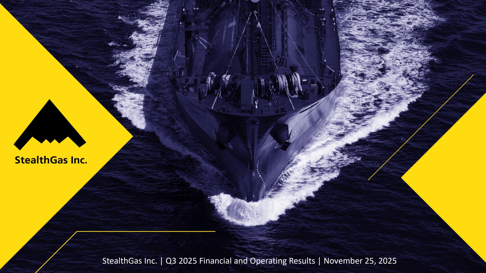 StealthGas' Q3 2025 Slide Deck