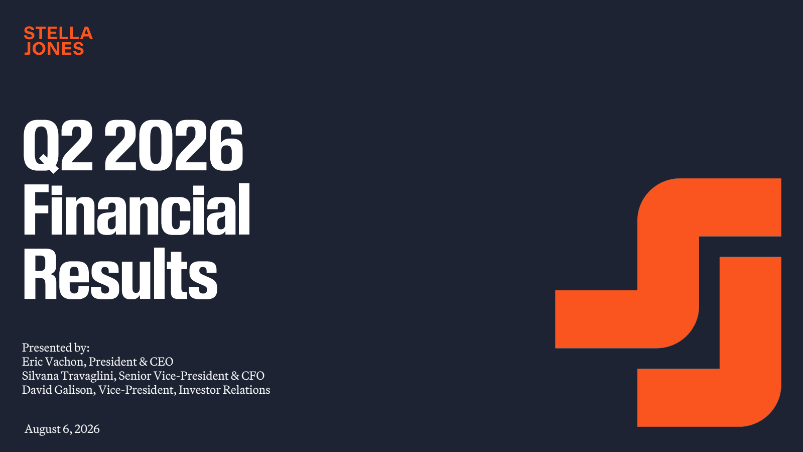 Stella-Jones' Q2 2026 Slide Deck