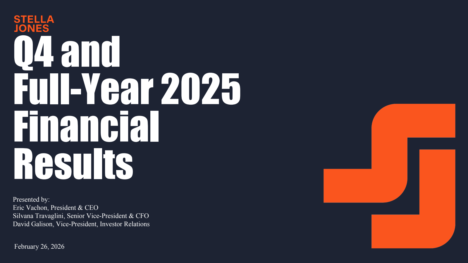 Stella-Jones' Q4 2025 Slide Deck