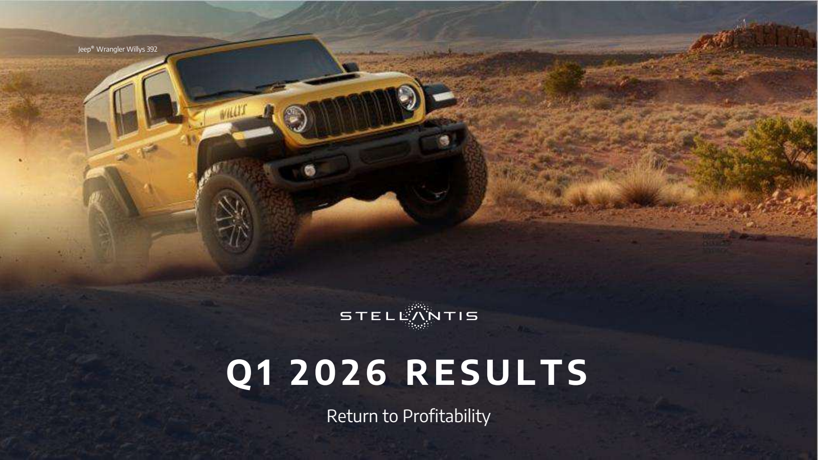 Stellantis' Q1 2026 Slide Deck