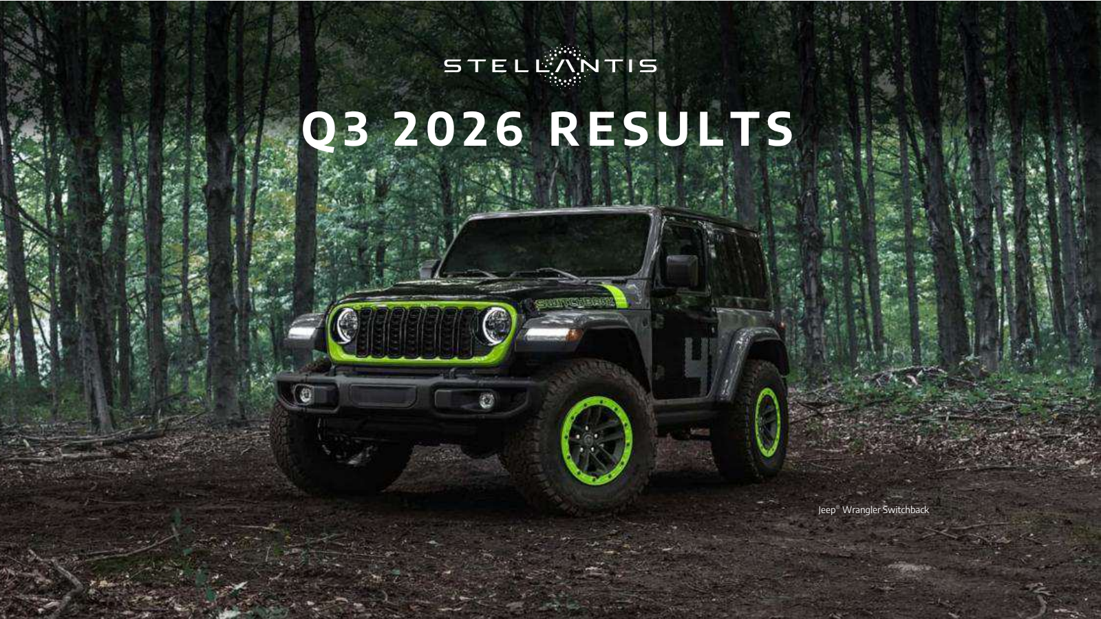 Stellantis' Q3 2026 Slide Deck
