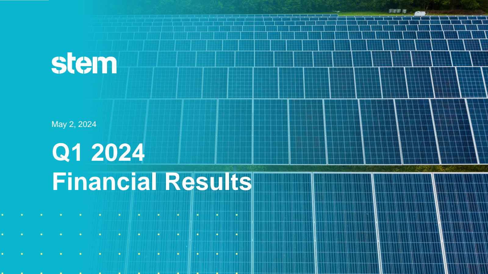 Stem's Q1 2024 Slide Deck