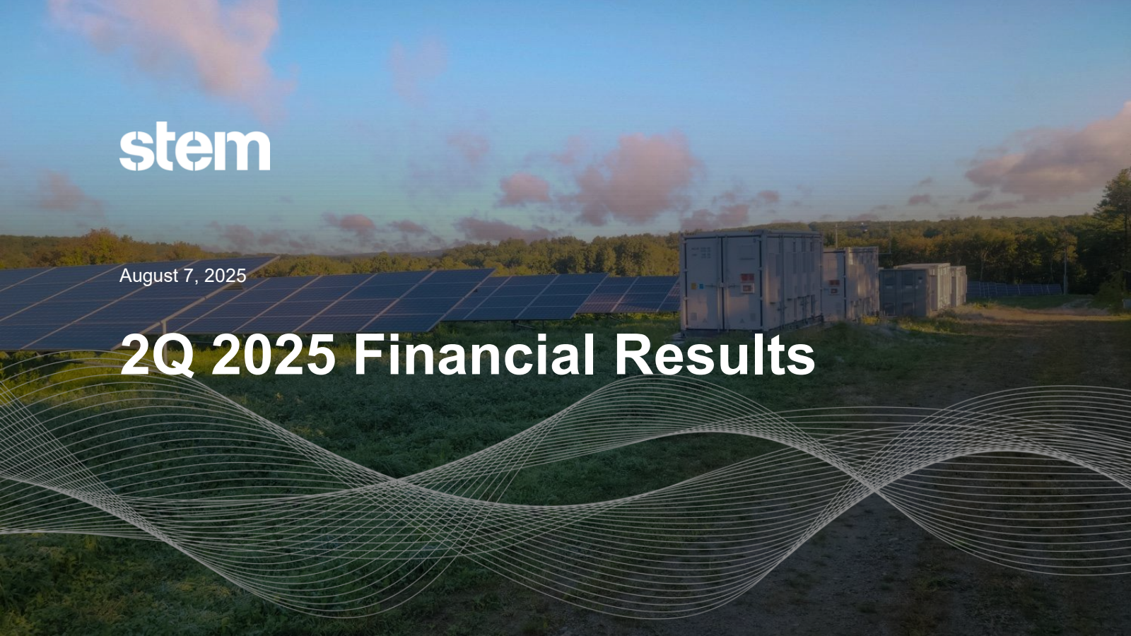 Stem's Q2 2025 Slide Deck