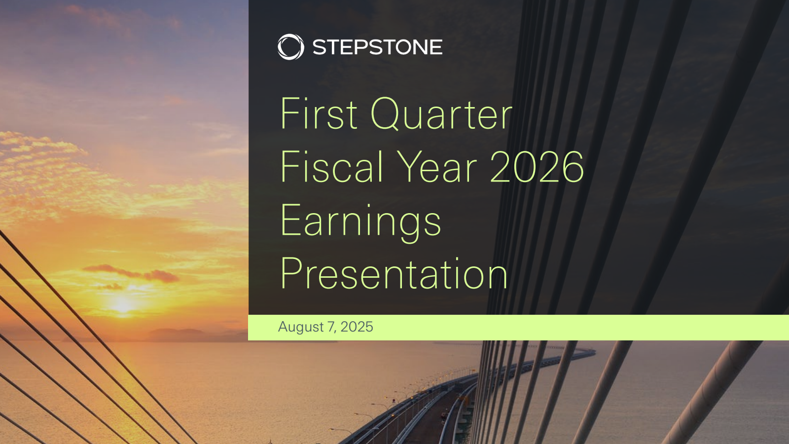 StepStone Group's Q1 2026 Slide Deck
