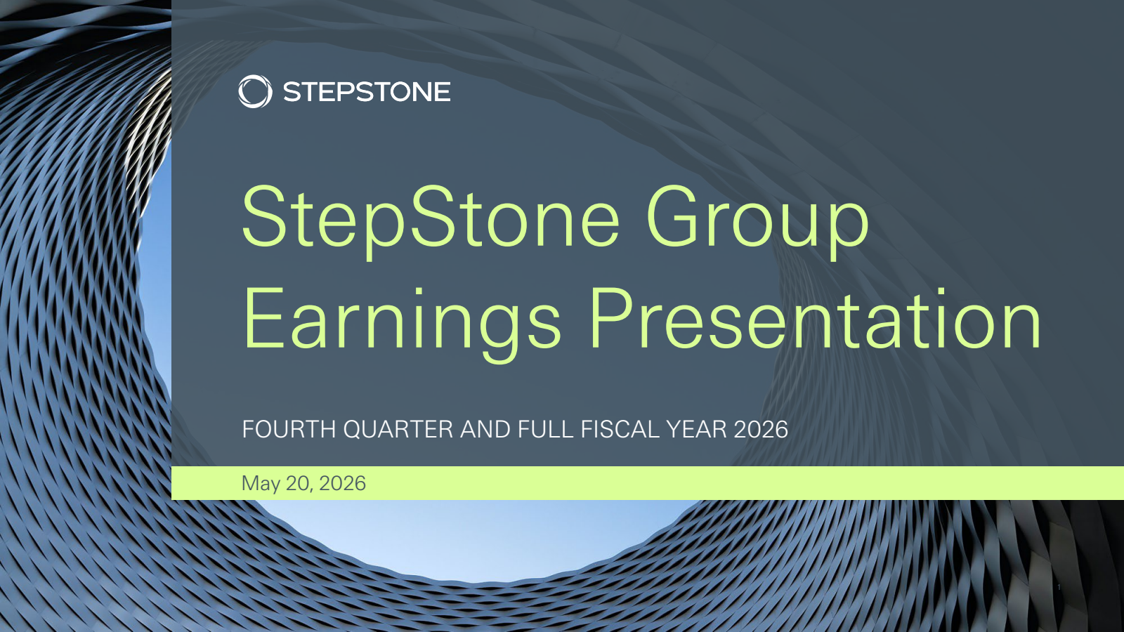 StepStone Group's Q4 2026 Slide Deck