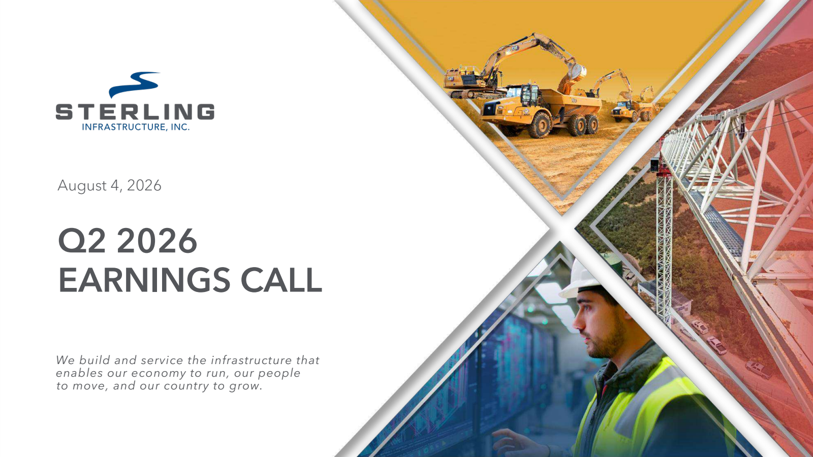 Sterling Infrastructure's Q2 2026 Slide Deck