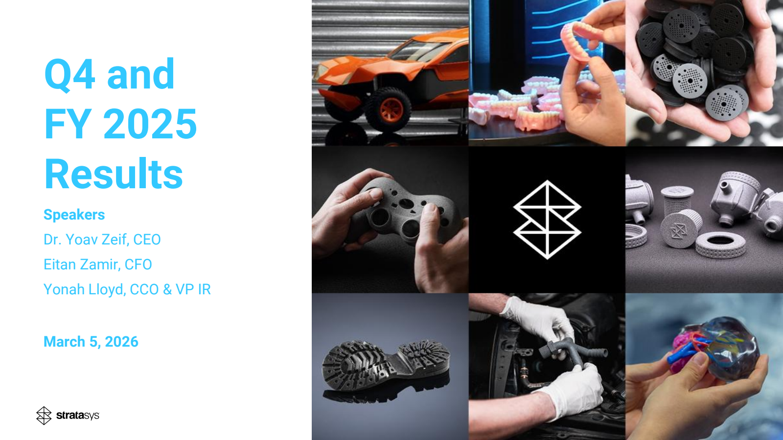 Stratasys' Q4 2025 Slide Deck