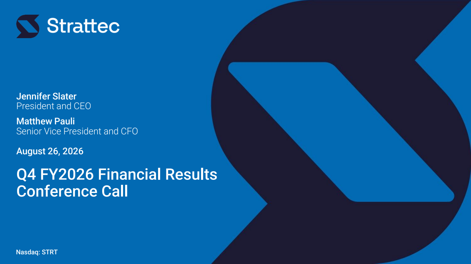 Strattec Security's Q4 2026 Slide Deck