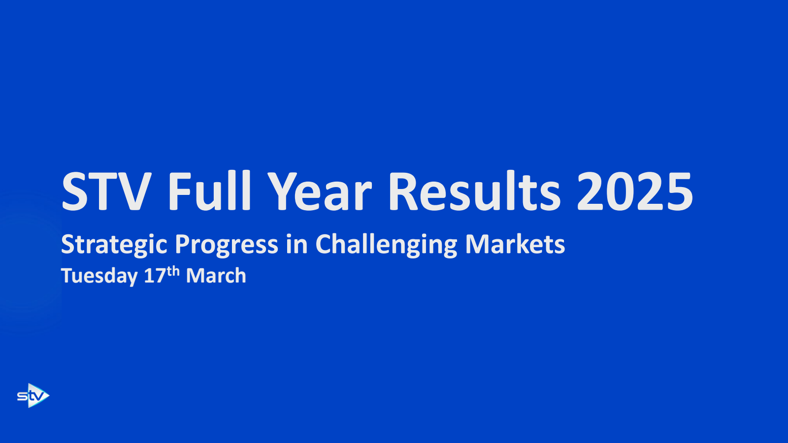 STV Group's H2 2025 Slide Deck