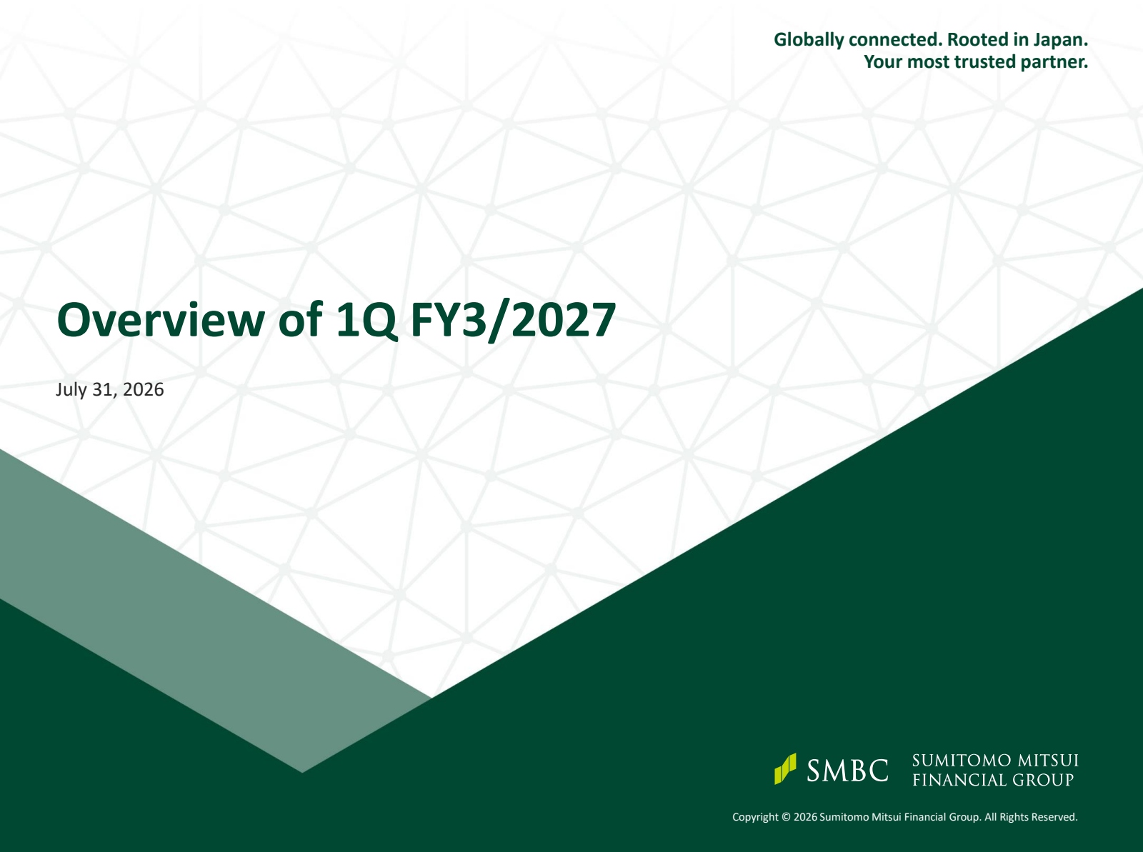 Sumitomo Mitsui Financial Group's Q1 2027 Slide Deck
